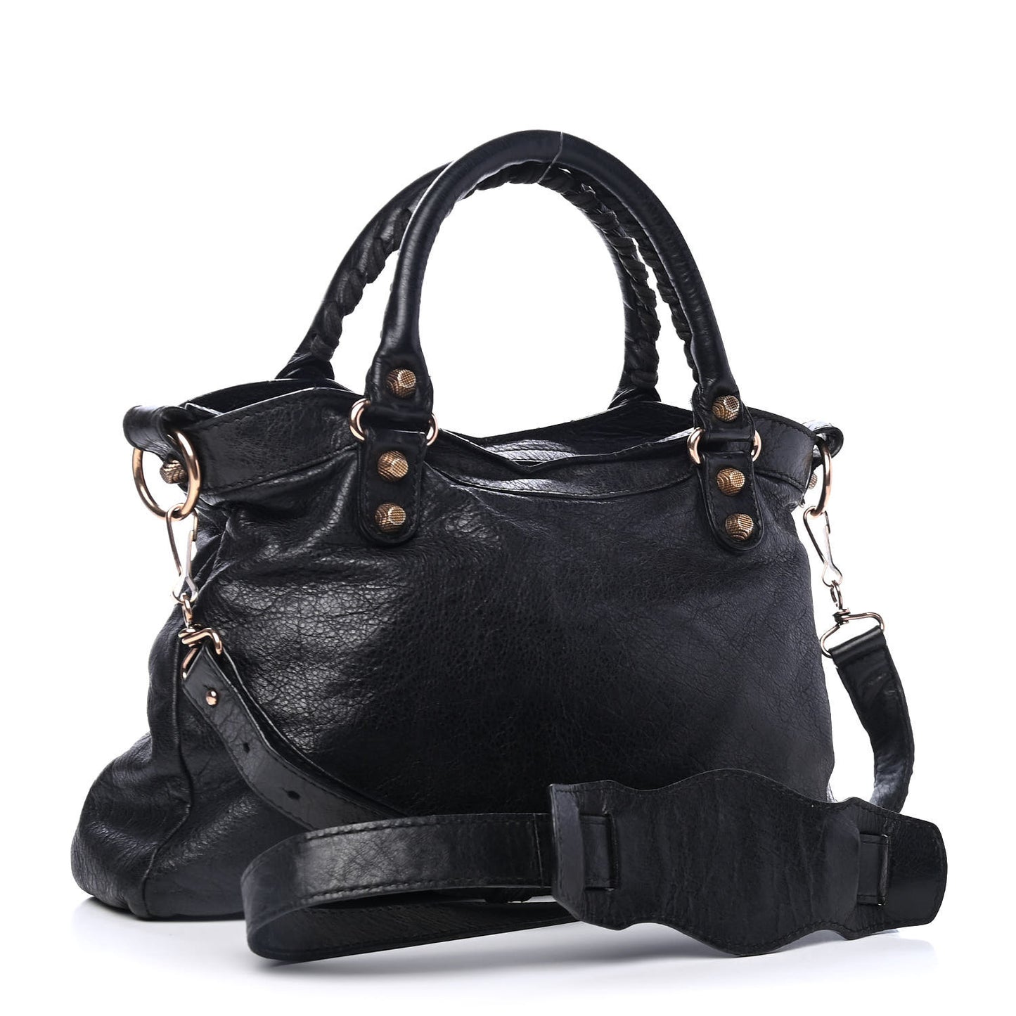 Agneau Giant 12 Rose Gold Hardware Town Black