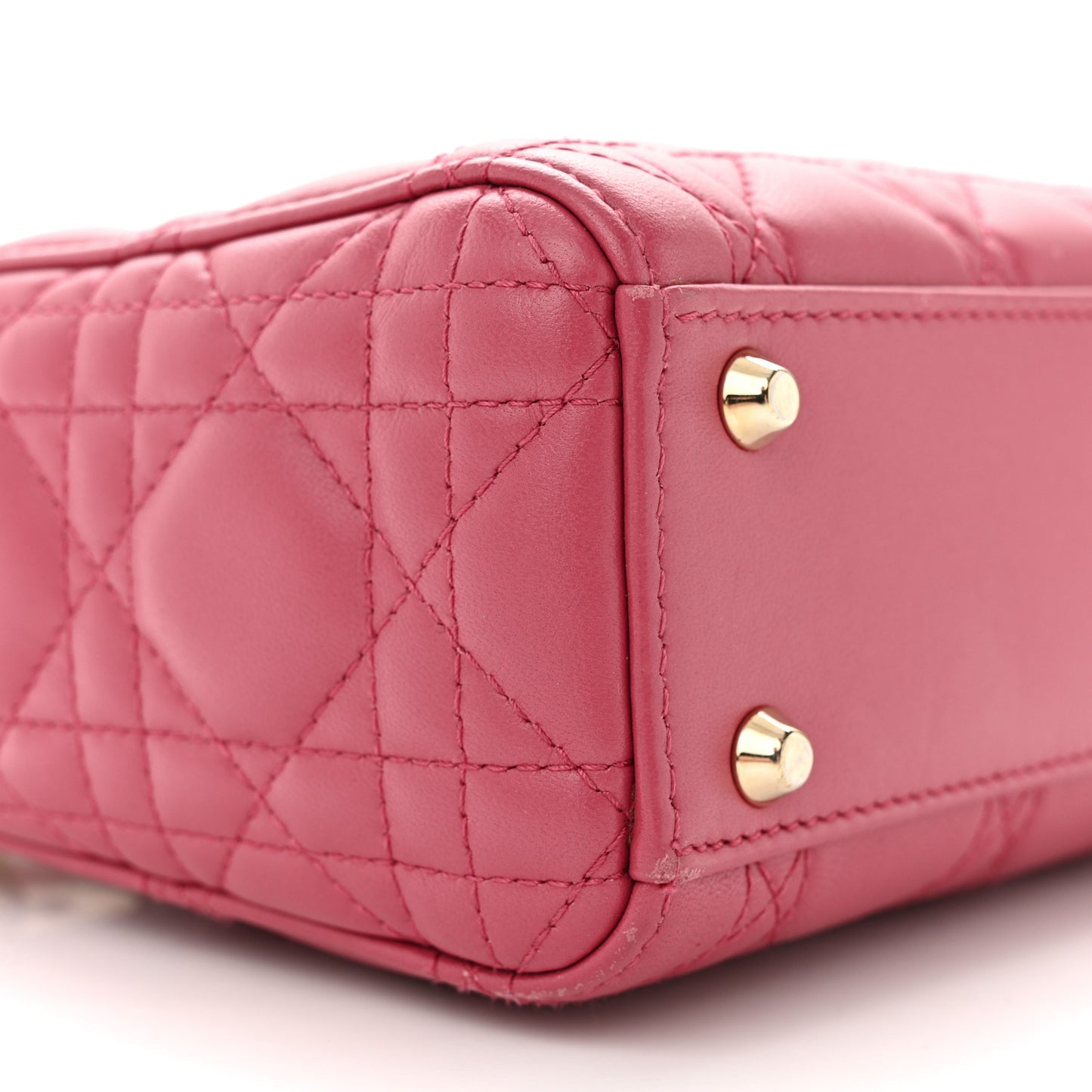 Lambskin Cannage Mini Lady Dior Pink