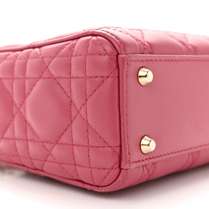 Christian Dior Lambskin Cannage Mini Lady Dior Pink 9 of 10