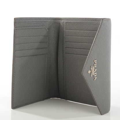 Prada Saffiano Metal Compact Envelope Wallet Marmo 5 of 9
