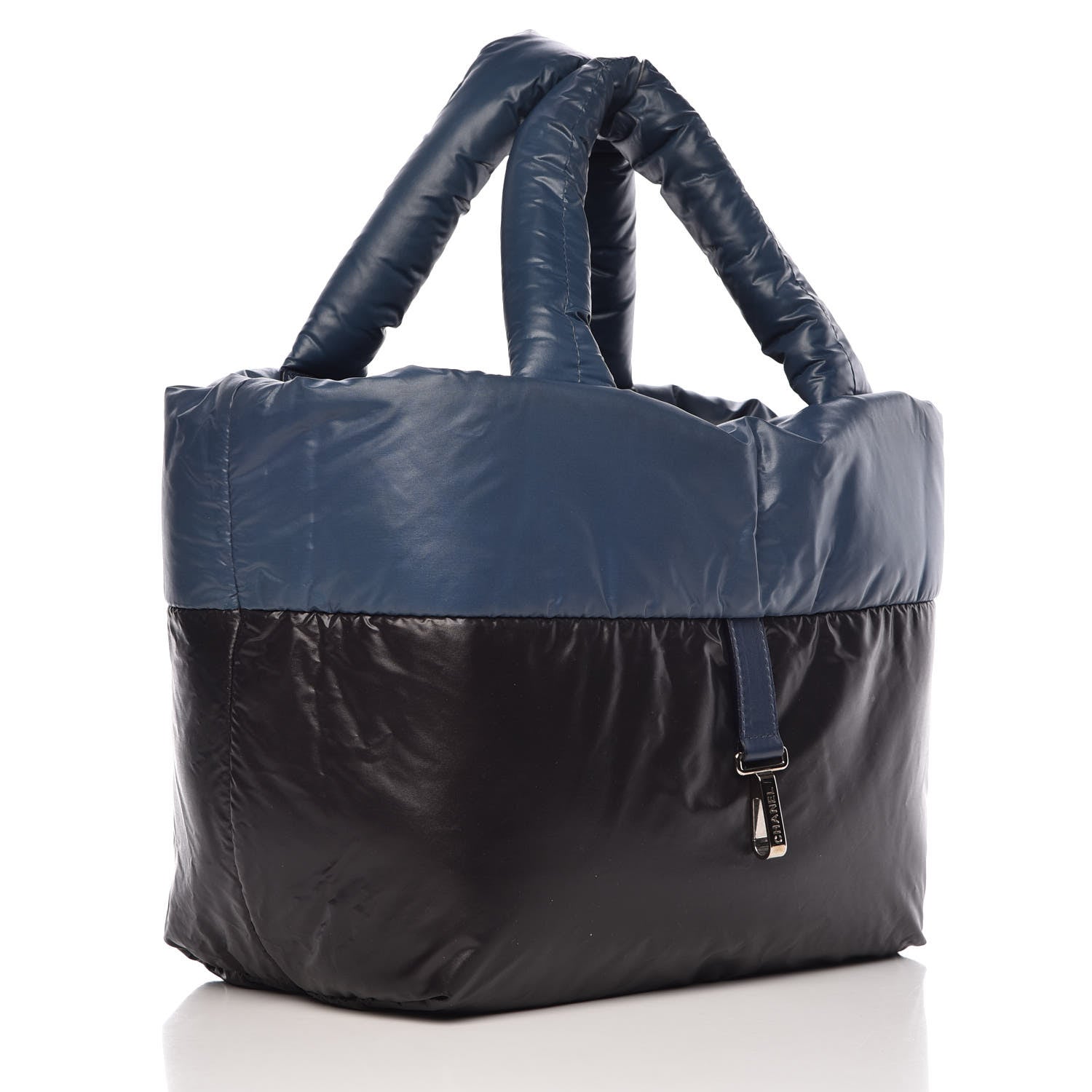 Chanel Nylon Quilted Small Coco Cocoon Reversible Tote Blue 5 of 13