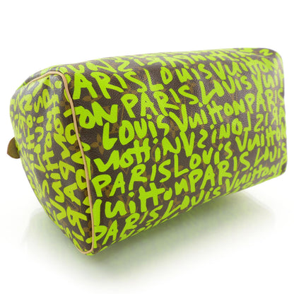 Louis Vuitton Monogram Graffiti Speedy 30 Green 3 of 6