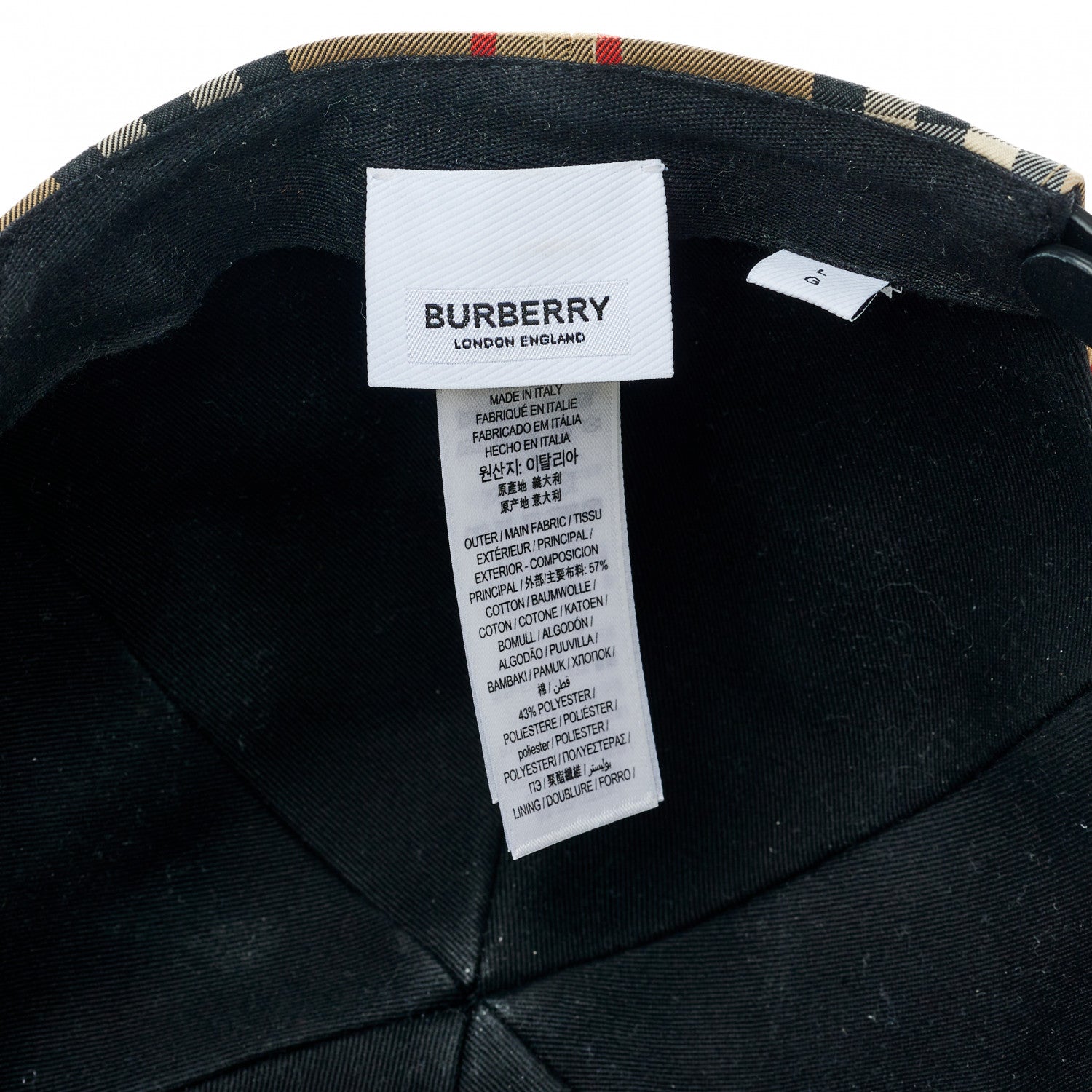 Burberry Technical Cotton Giant Check Baseball Cap L 8 of 8