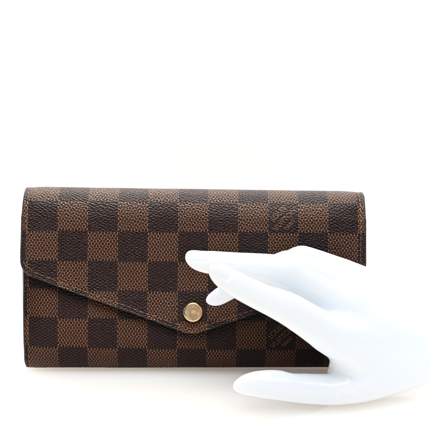 Damier Ebene Sarah Wallet NM Rose Ballerine