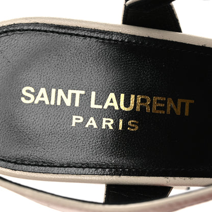 Saint Laurent Vendome Bianca 85 Platform Sandals 38 Pearl 9 of 12