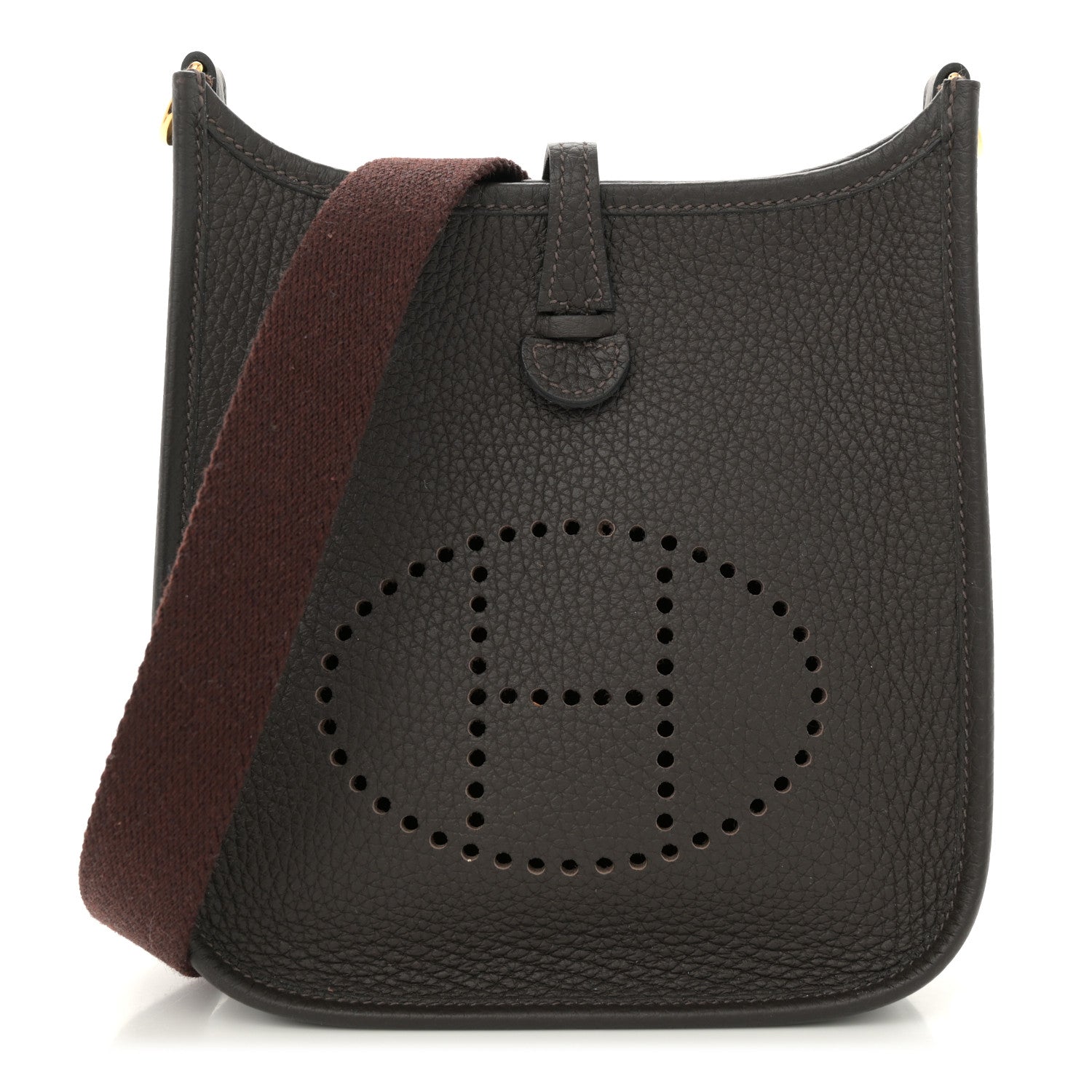 Hermes Taurillon Clemence Amazone Evelyne TPM Macassar Havane 1 of 11