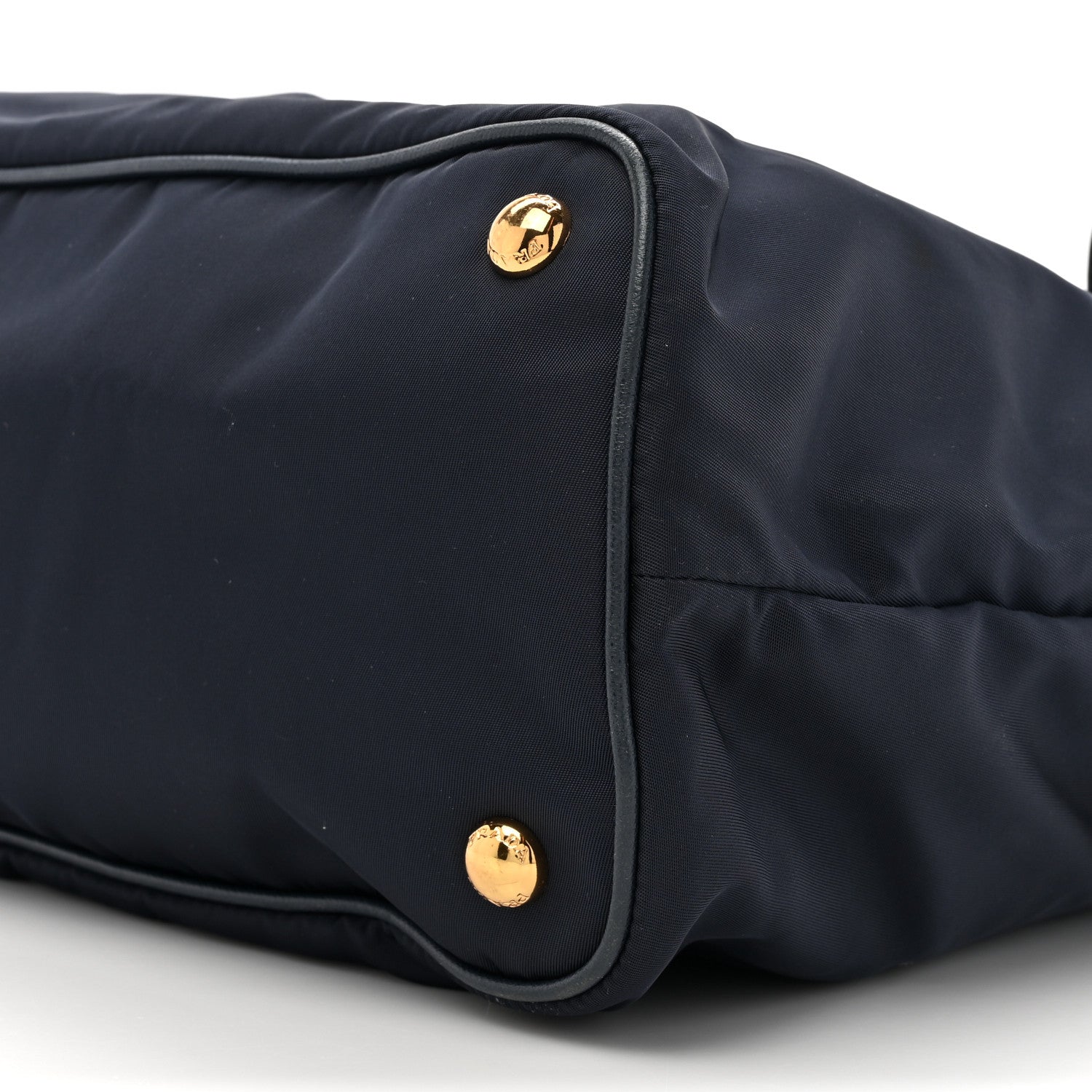 Prada Tessuto Nylon Saffiano Metal Shopping Tote Navy 8 of 17