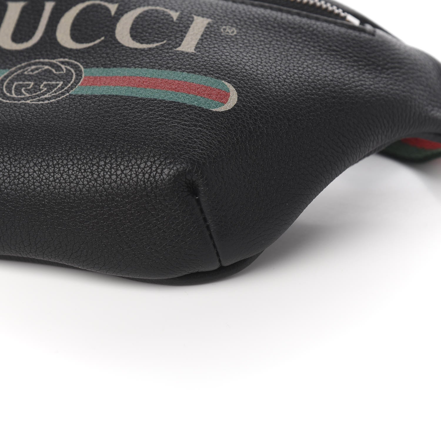 Gucci Grained Calfskin Small Logo Belt Bag Black 8 of 9