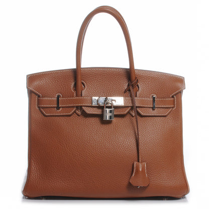 Hermes Taurillon Clemence Birkin 30 Gold 1 of 12