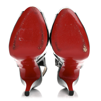 Christian Louboutin Patent Flo Sling 120 Pumps 37 Black 6 of 11