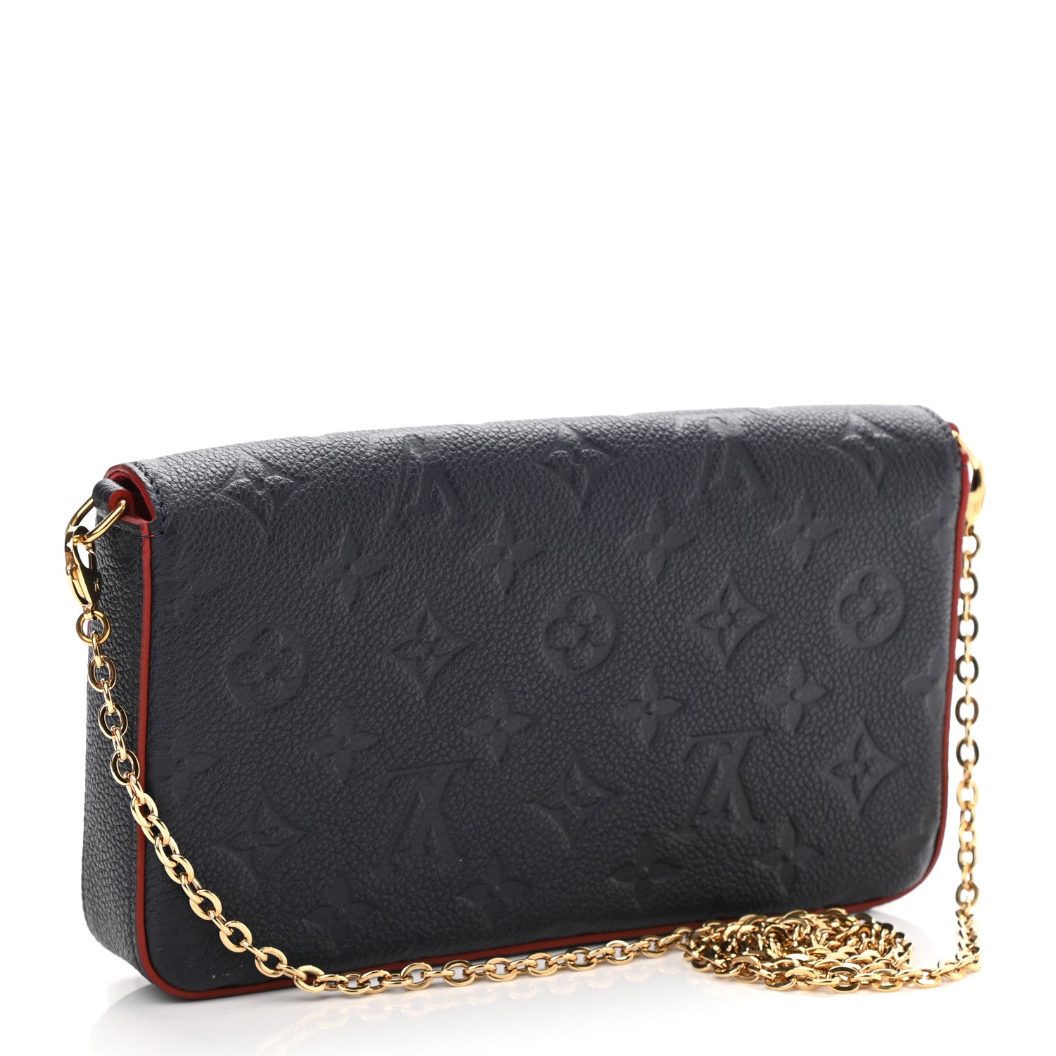 Louis Vuitton Empreinte Pochette Felicie Chain Wallet Marine Rouge 4 of 9