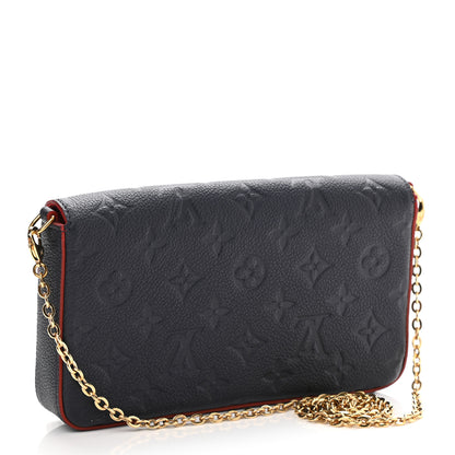 Louis Vuitton Empreinte Pochette Felicie Chain Wallet Marine Rouge 4 of 9