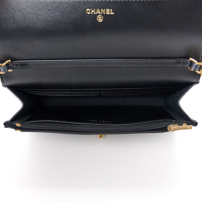 Chanel Pearly Caviar Quilted Fit For You Wallet On Chain WOC Navy 5 of 12