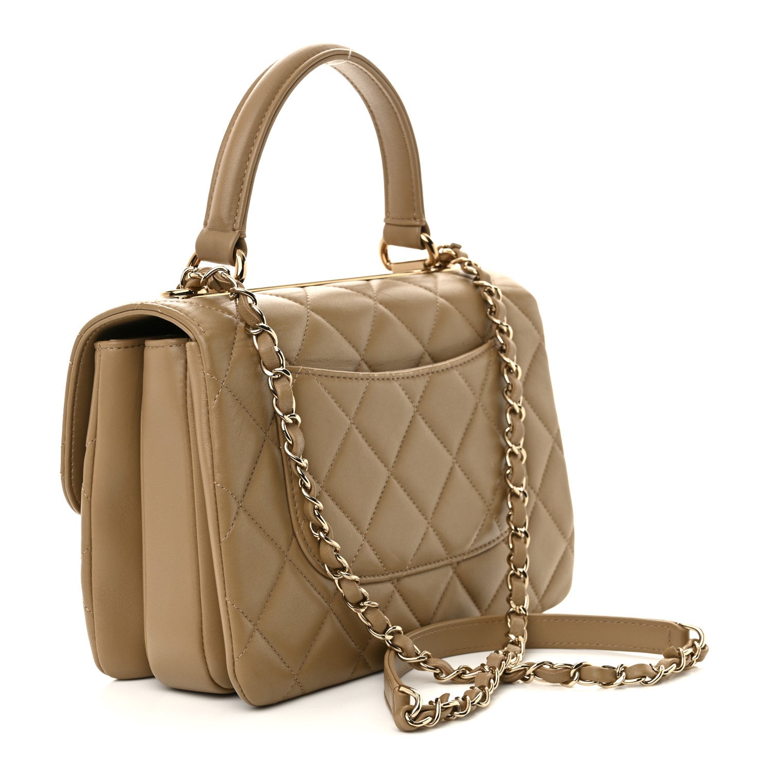 Chanel Lambskin Quilted Small Trendy CC Dual Handle Flap Bag Beige 3 of 10