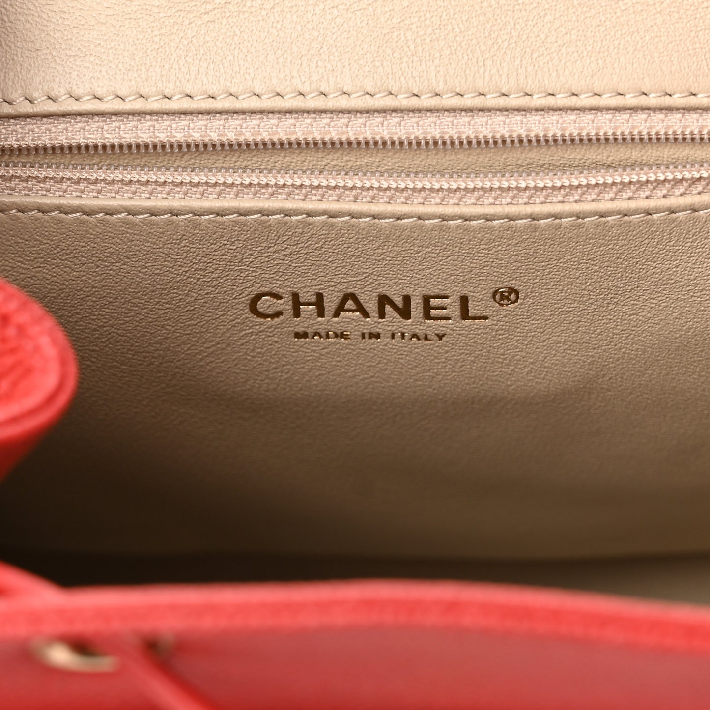 Caviar Quilted Backpack Red