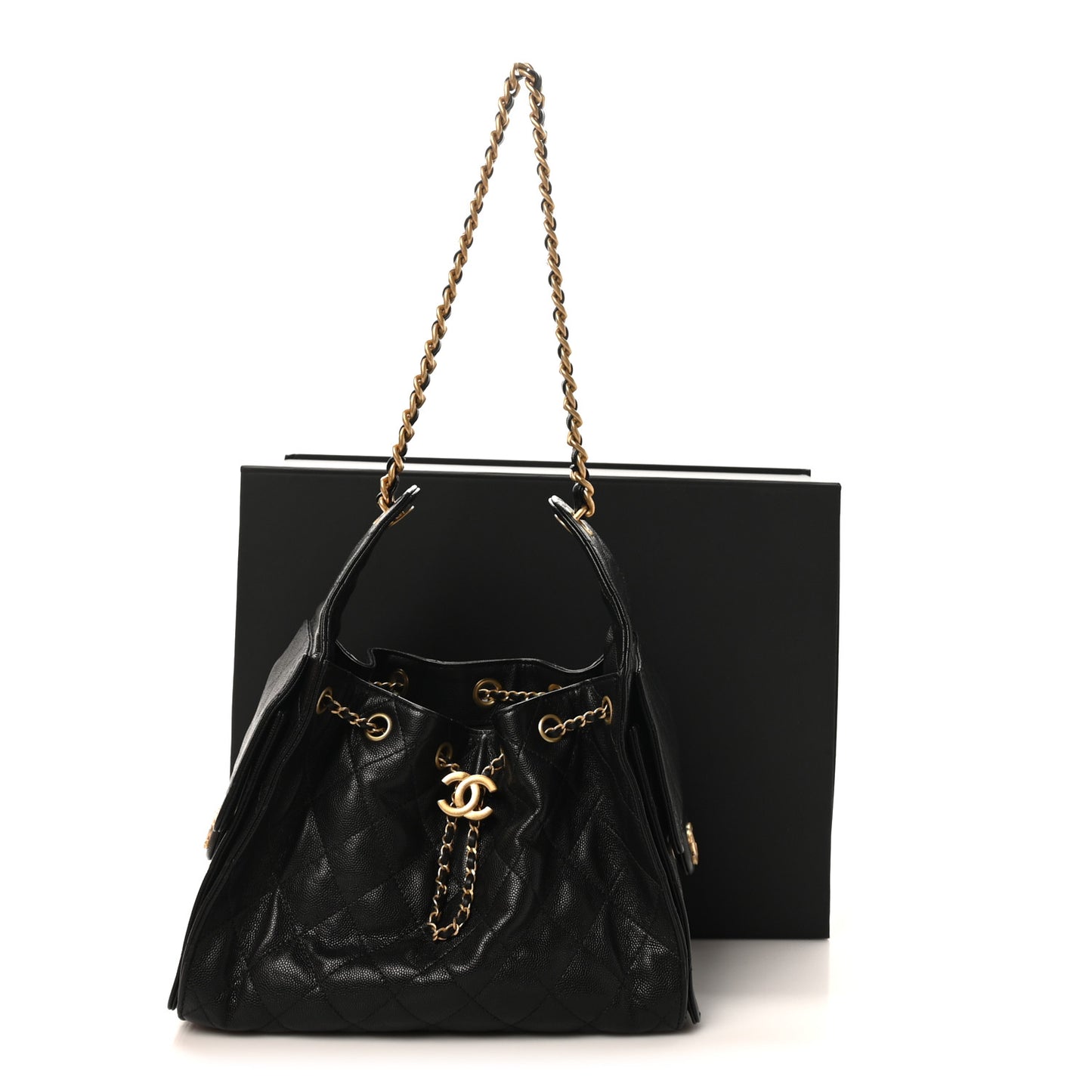 Caviar Quilted Small Chanel 25 Handbag Black