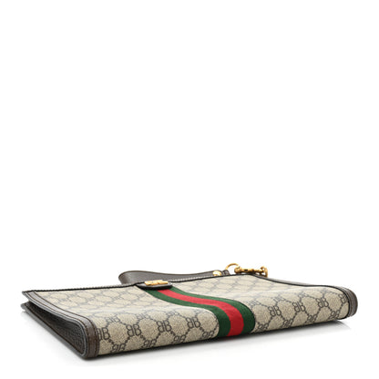 Gucci X BALENCIAGA BB Supreme Monogram Web Ophidia Wristlet Beige New Acero 4 of 9
