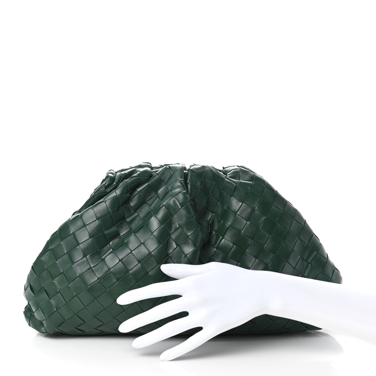 Nappa Maxi Intreccio The Pouch Oversized Clutch Raintree