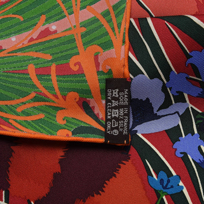 Hermes Silk Tyger Tyger Scarf 90 Saumon Corail Vert 5 of 5