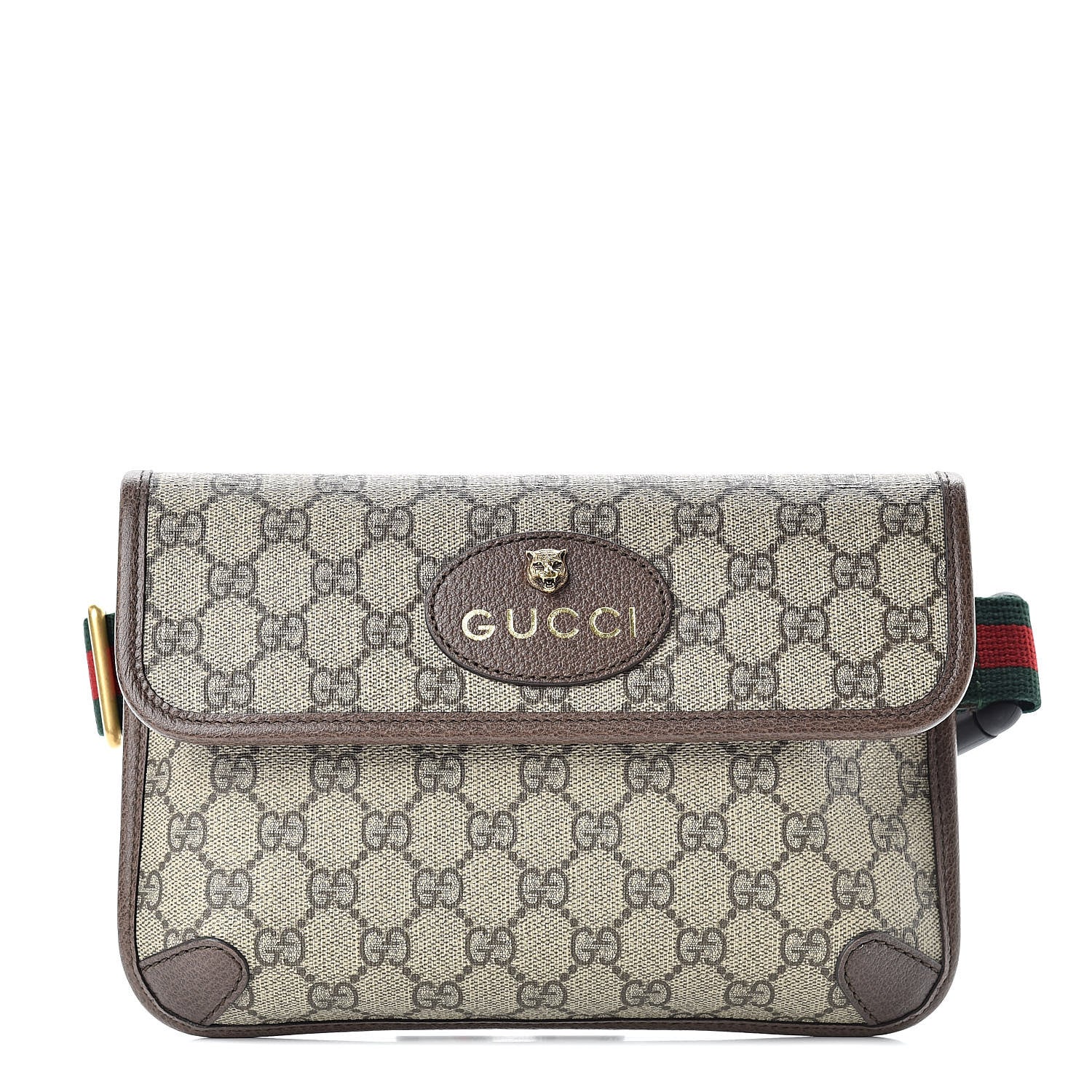 Gucci GG Supreme Monogram Neo Vintage Web Belt Bag Brown 1 of 11