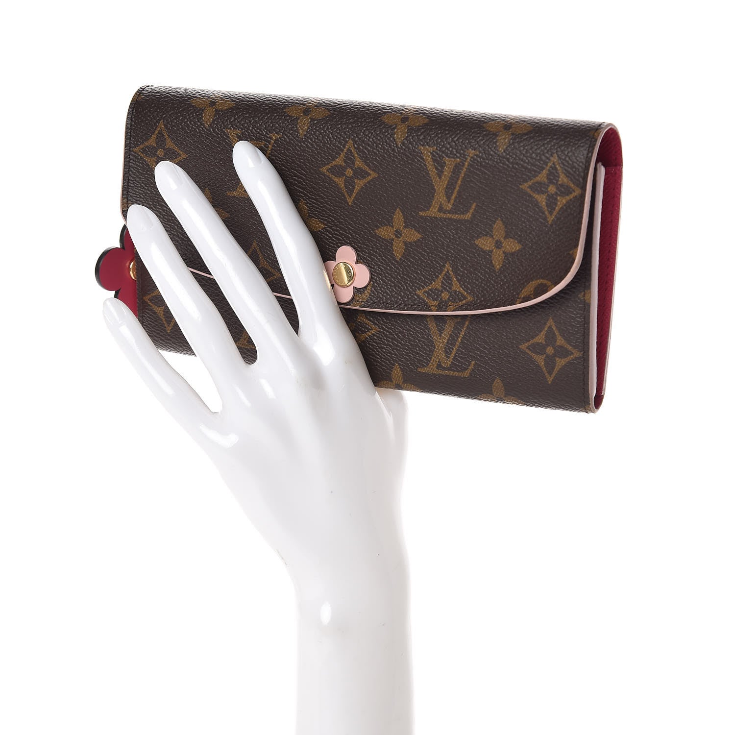 Louis Vuitton Monogram Bloom Flower Emilie Wallet 2 of 8