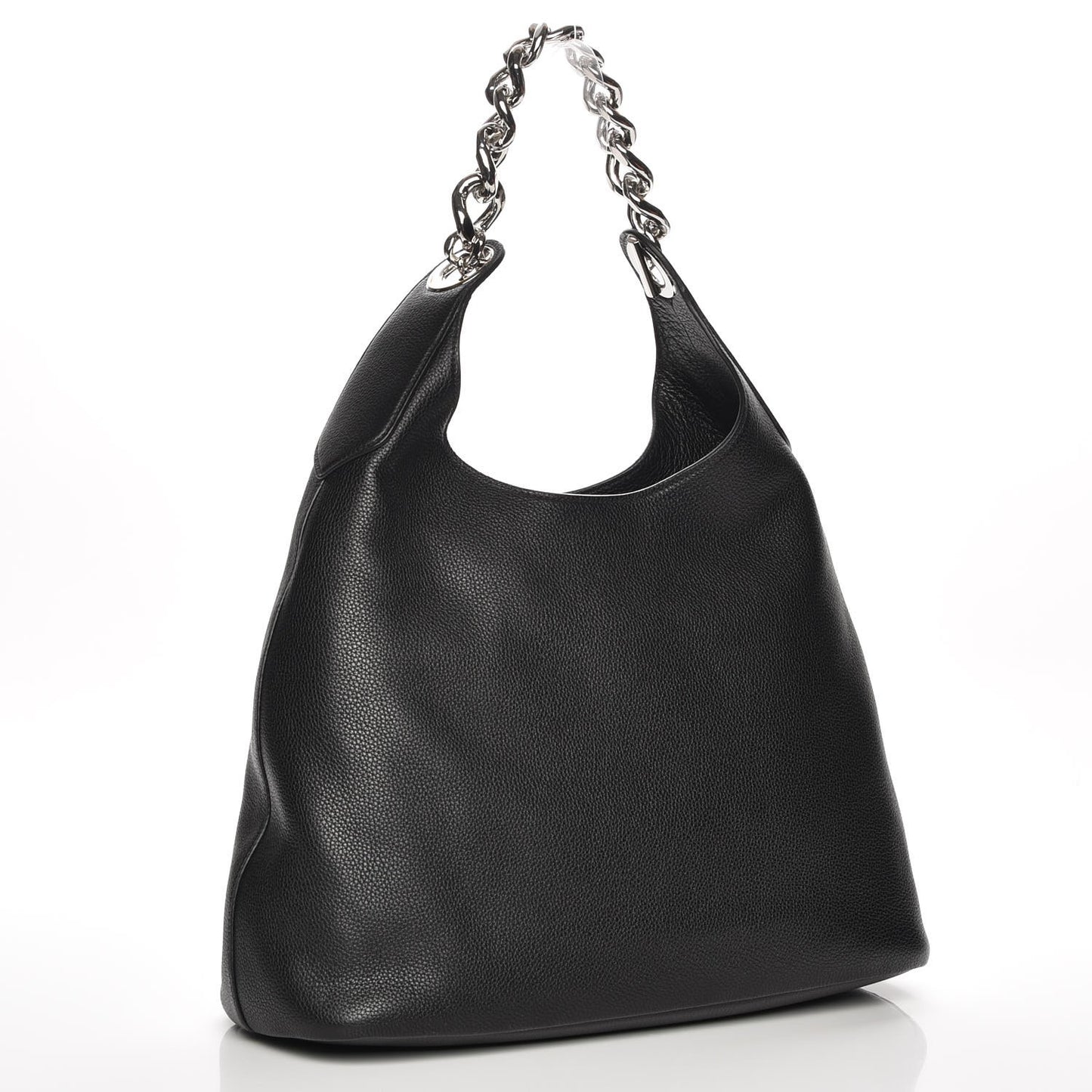 Vitello Daino Chain Hobo Nero Black
