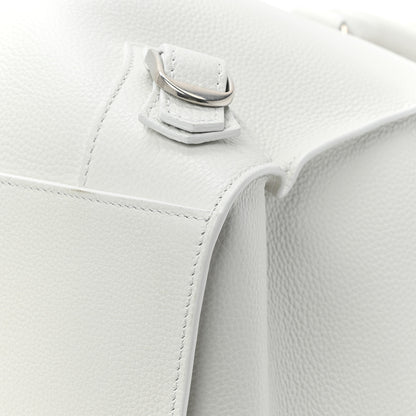 Balenciaga Grained Calfskin Neo Classic Silver Hardware Large Top Handle Bag White 11 of 15