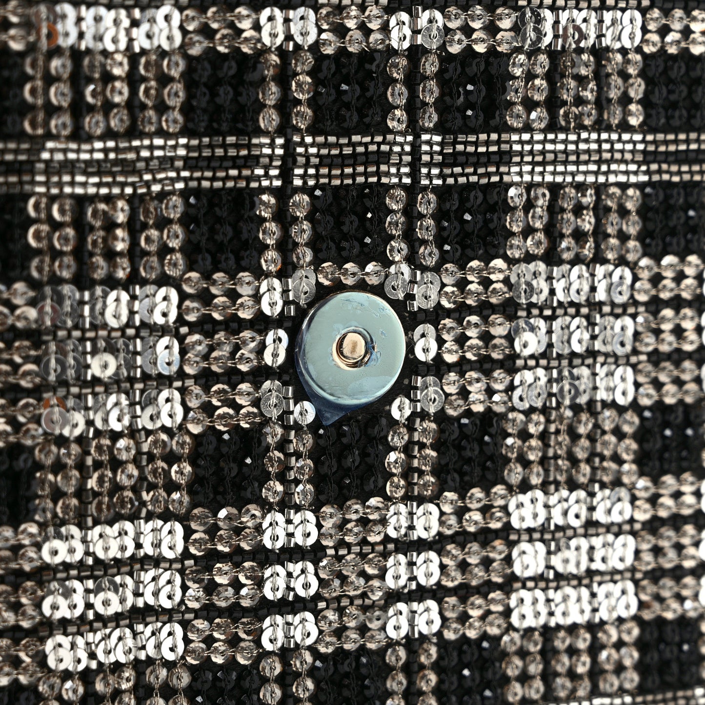 Satin Tartan Pearl Varenne XS Black Silver Light Gold