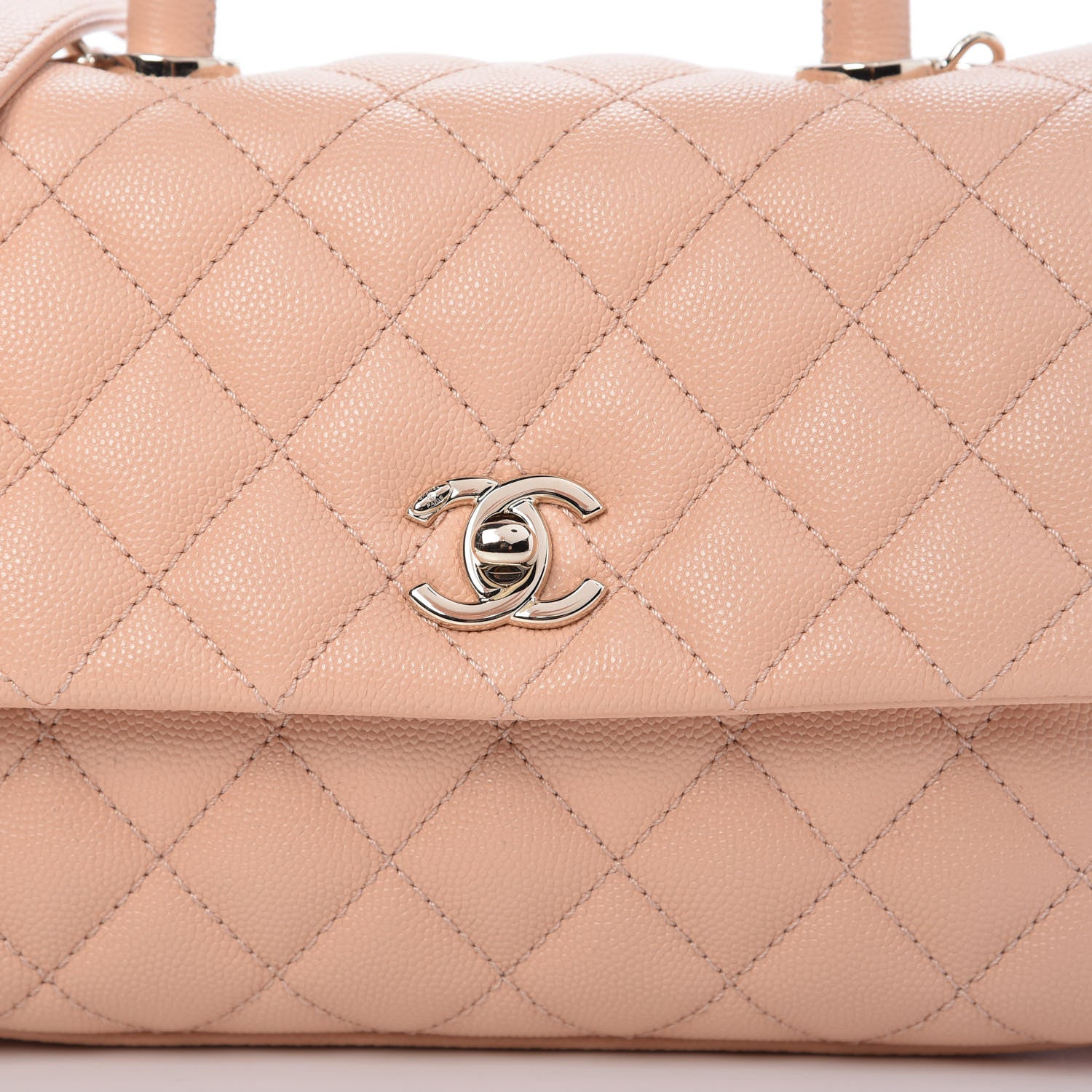 Chanel Caviar Quilted Mini Coco Handle Flap Light Pink 10 of 10