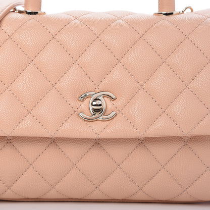 Chanel Caviar Quilted Mini Coco Handle Flap Light Pink 10 of 10