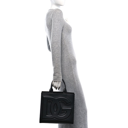 Dolce & Gabbana Calfskin DG Daily Shopper Tote Black 2 of 9