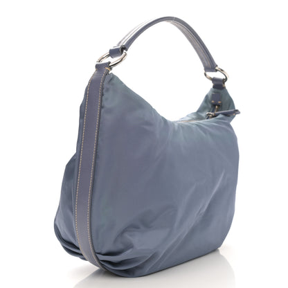 Prada Tessuto Nylon Hobo Astral Blue 2 of 11