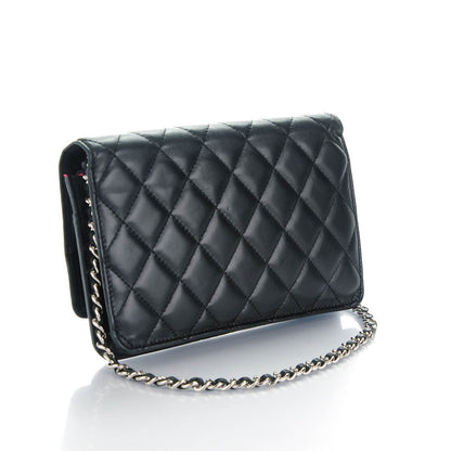 Chanel Calfskin Quilted Cambon Wallet On Chain WOC Black 3 of 9