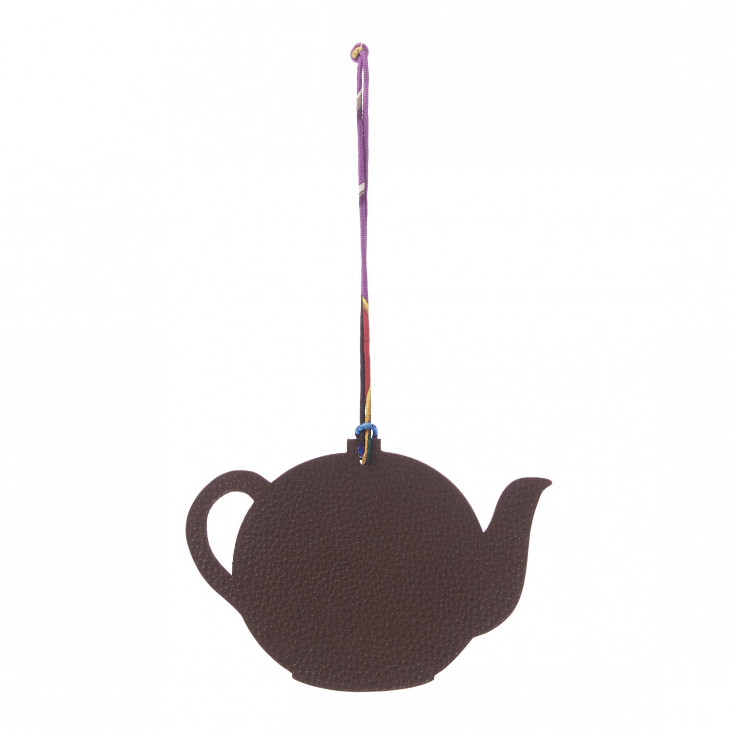 Hermes Togo Epsom Petit H Teapot Bag Charm GM Bambou Ebene 3 of 4