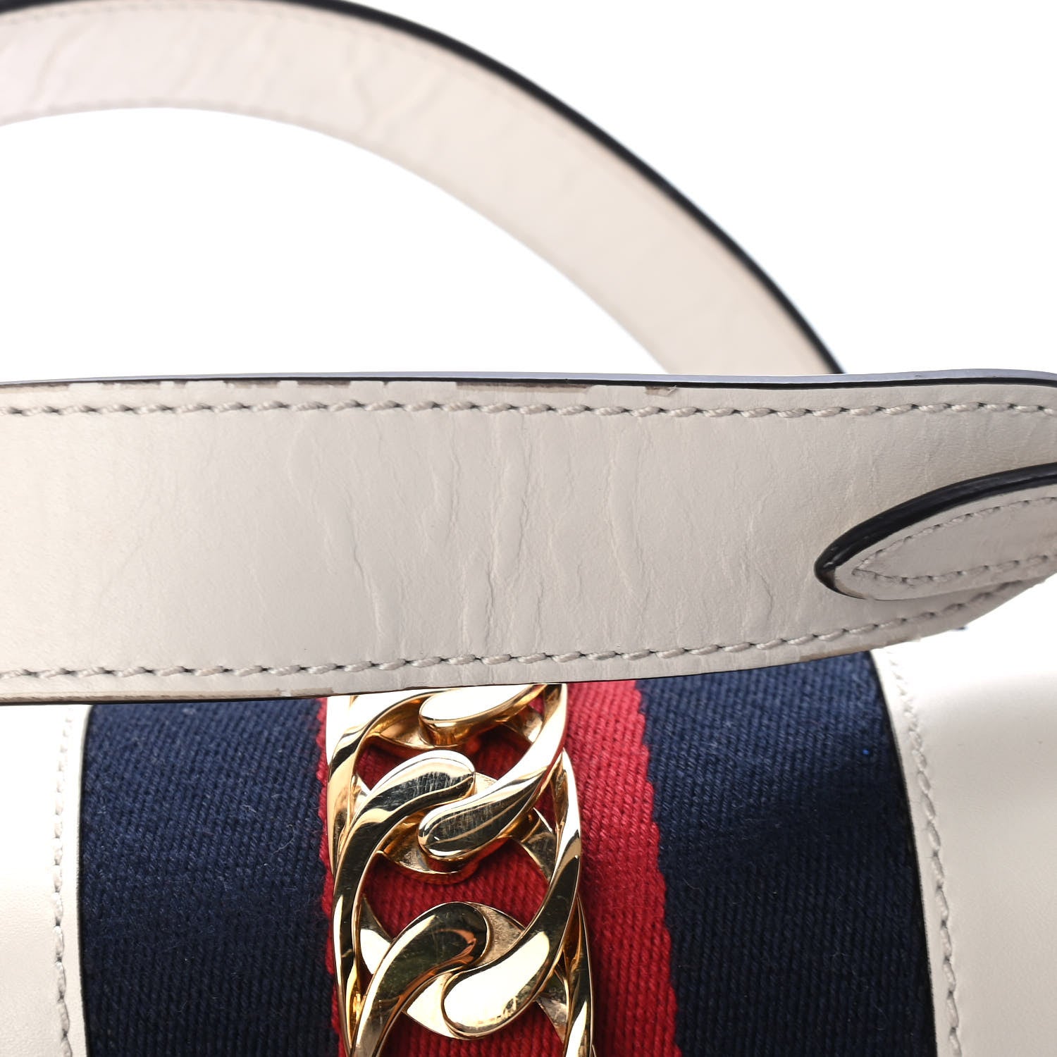 Gucci Calfskin Small Sylvie Shoulder Bag Off White 6 of 6