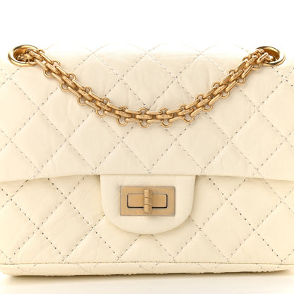 Chanel Aged Calfskin Quilted 2.55 Reissue Mini Flap White 10 of 11