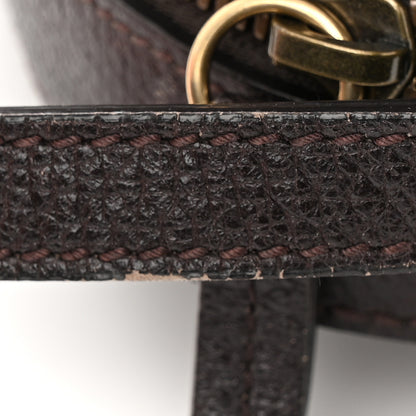 Gucci Textured Calfskin Web Small Webby Bee Shoulder Bag Brown Coffee 16 of 18