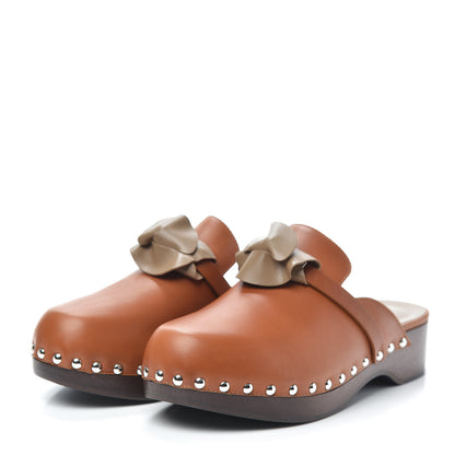 Hermes Heritage Calfskin Carlotta Mules 37 Naturel 3 of 7