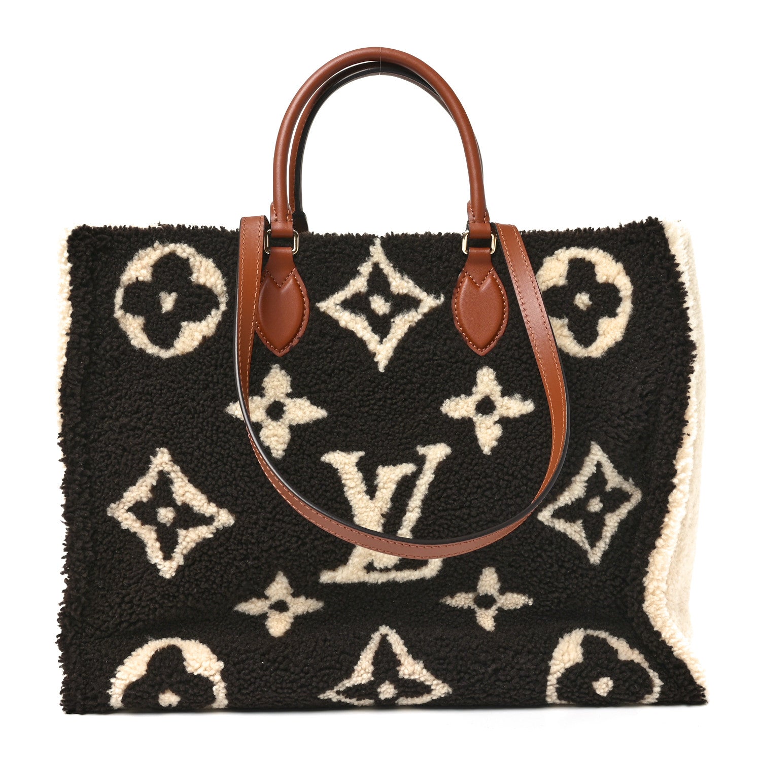 Louis Vuitton Shearling Monogram Giant Teddy Onthego GM Black White 1 of 9