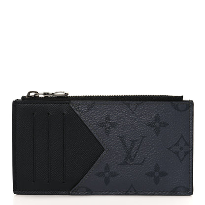 Louis Vuitton Reverse Monogram Eclipse Taiga Coin Card Holder 1 of 7