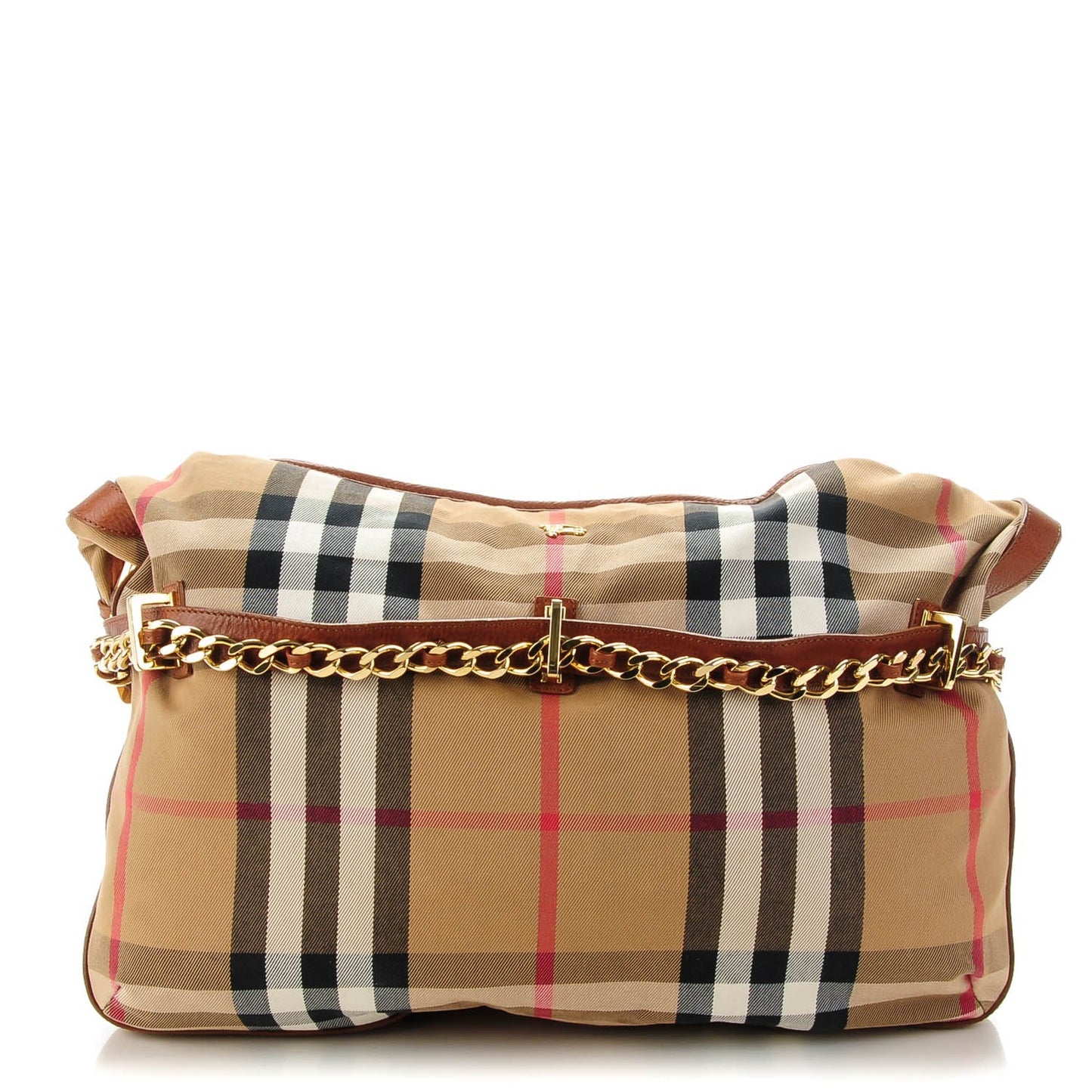 House Check Chain Hobo Tan