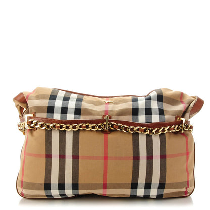 Burberry House Check Chain Hobo Tan 1 of 8