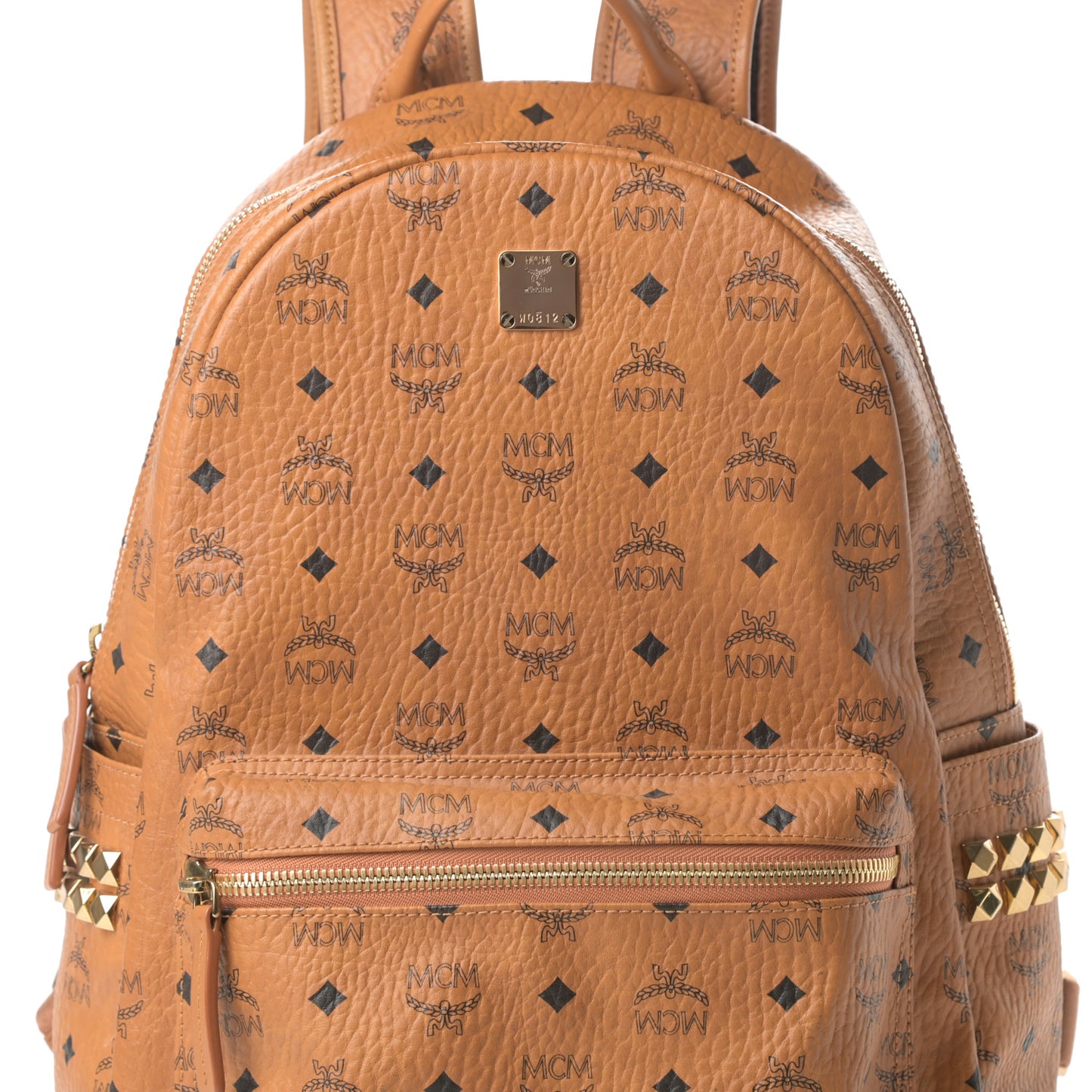 Visetos Medium Side Studs Stark Backpack Cognac