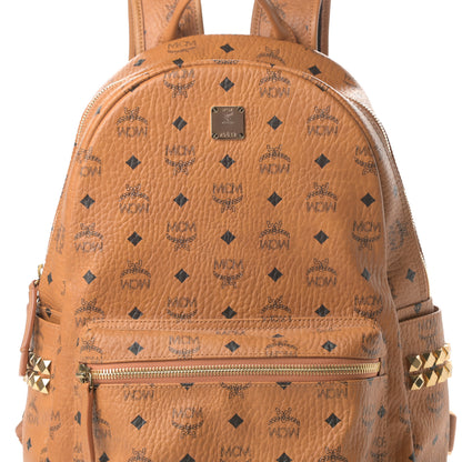 MCM Visetos Medium Side Studs Stark Backpack Cognac 9 of 13