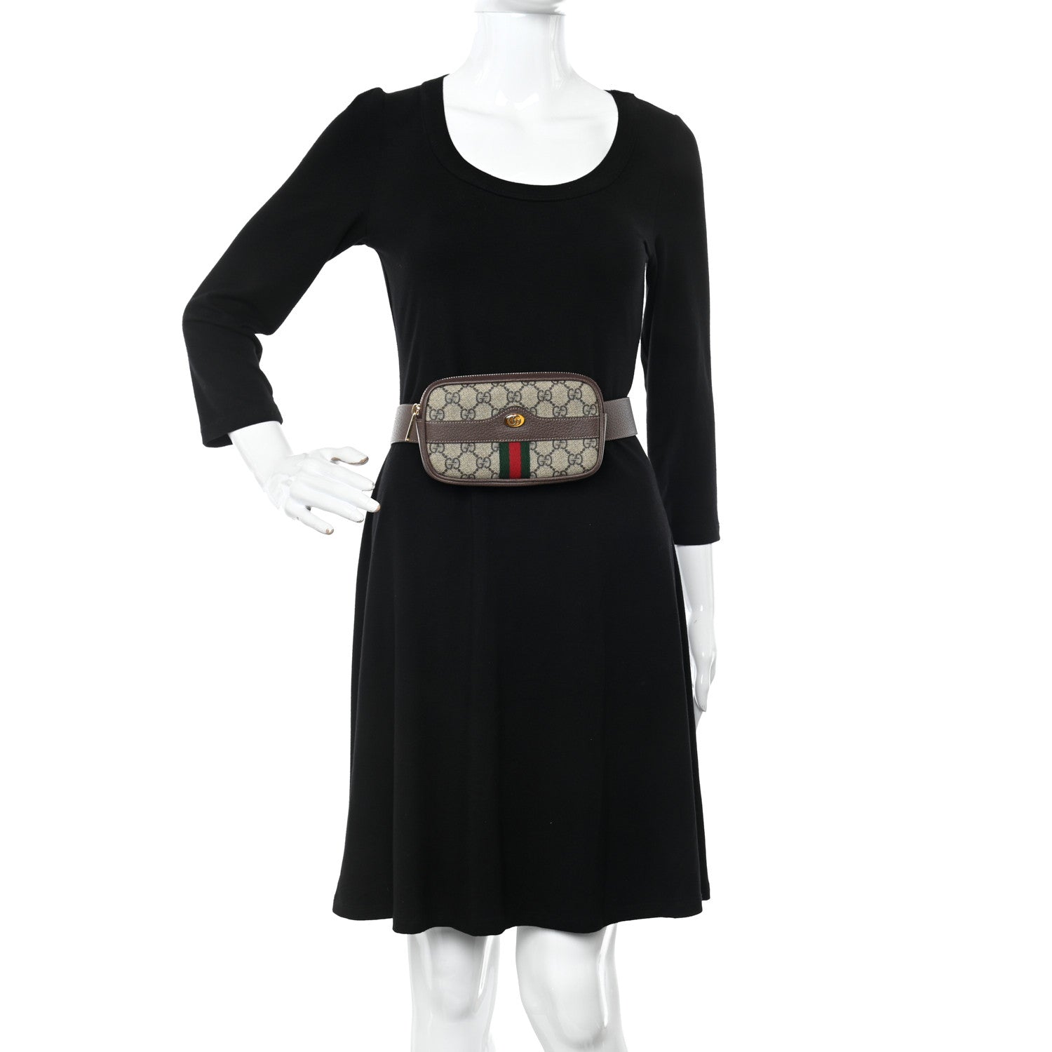 Gucci GG Supreme Monogram Ophidia Belted iPhone Case 85 34 Dark Brown 2 of 12