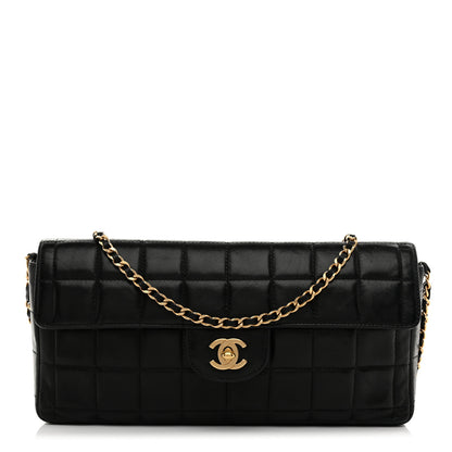 Chanel Lambskin East West Chocolate Bar Flap Black 1 of 10