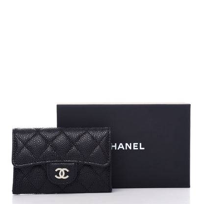 Chanel Caviar Quilted Flap Card Holder Wallet Black 9 of 9