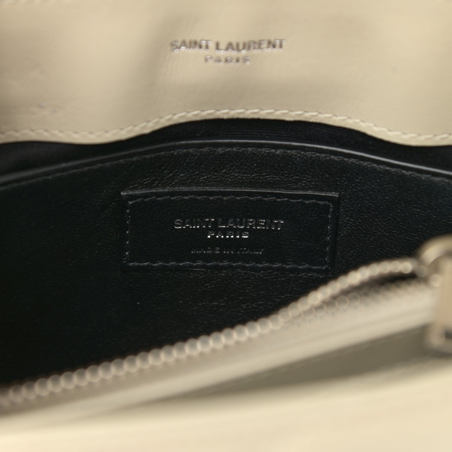 Saint Laurent Calfskin Y Quilted Monogram Small Loulou Chain Satchel Ivory 6 of 12
