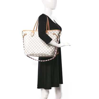 Louis Vuitton Damier Azur Braided Neverfull MM Orange 2 of 10