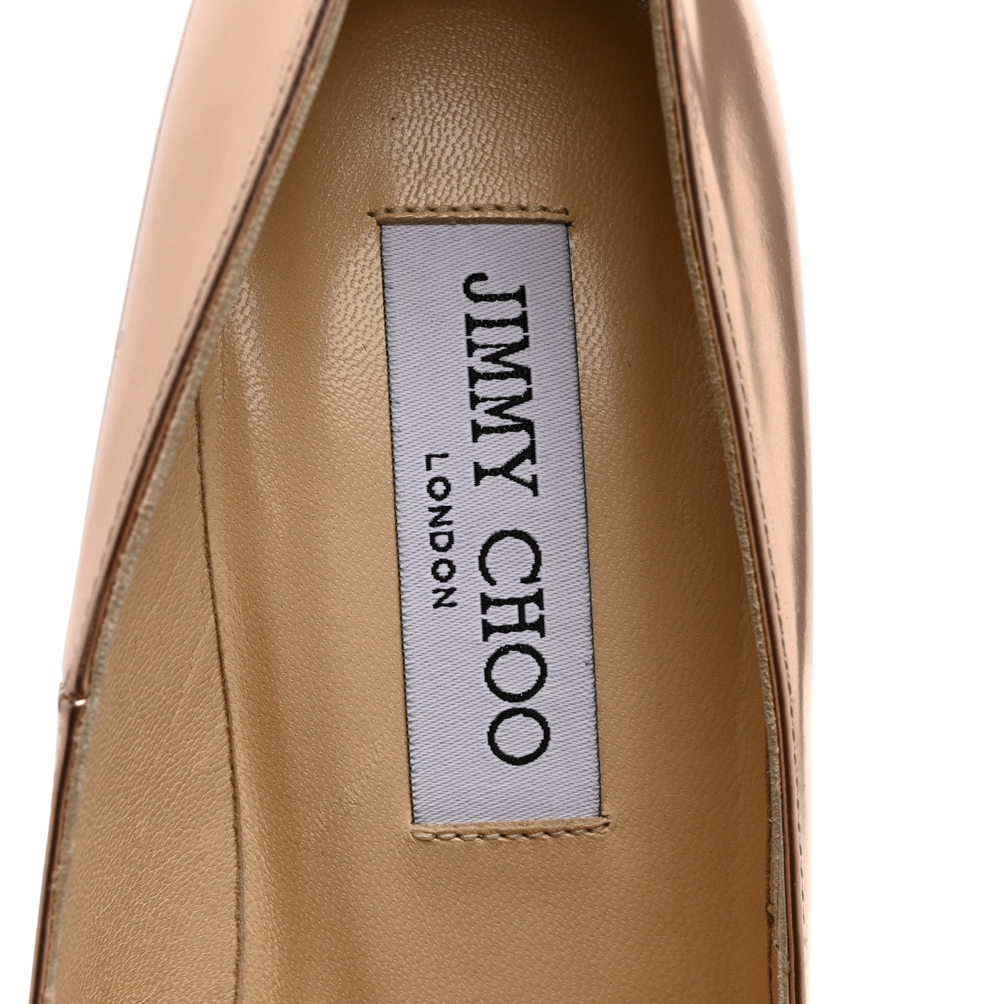 Metallic Mirror Calfskin Pointy Toe Abel Pumps 37 Blush